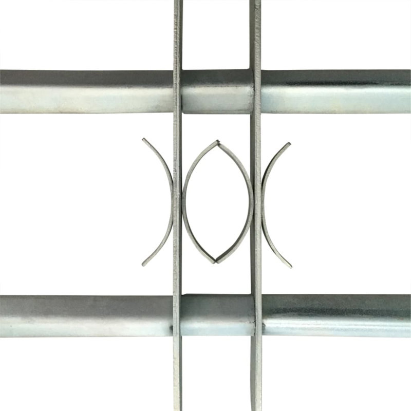 Adjustable Security Grille for Windows with Crossbars, 17.7" H x 17.3" W x 0.13" D