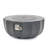 Gray Concrete 36-Inch Propane Gas Fire Pit, 50000 , Adjustable Flame, Rain Cover, Lava Rocks Round Pit For Outdoor Use, Finish, Stainless - Steel Burner, Easy Ignition