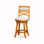 Tabouret pivotant à dossier en X de 30 po de hauteur, siège en tissu-670401636