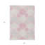 Tapis extérieur lavable à motif géométrique 10 pi x 14 pi rose et ivoire
