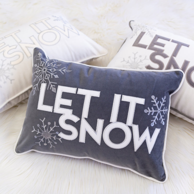 Coussin Nneka Let It Snow, Gris