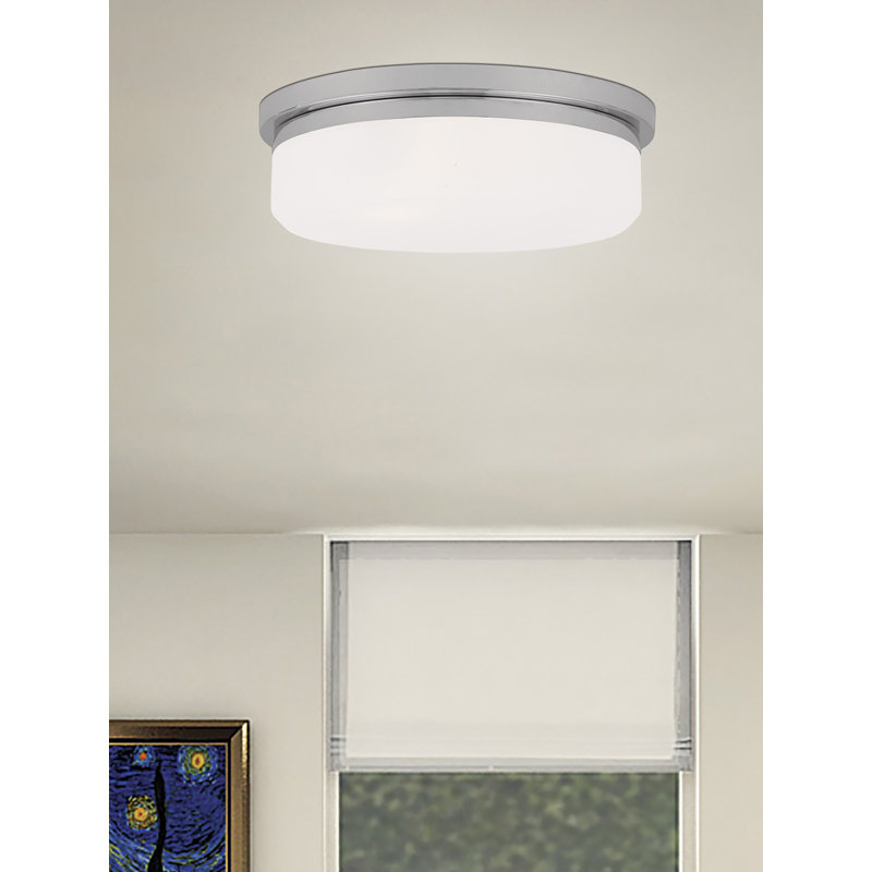 Plafonnier encastré Bahar, H 4,25 po x l 13 po x P 13 po, Chrome poli