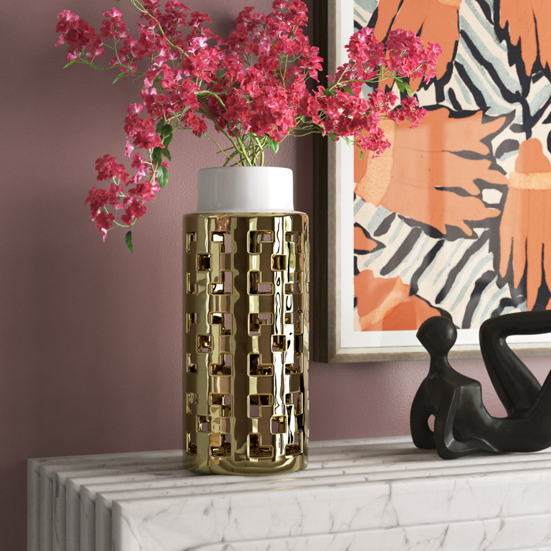 Vase de table en grès 13,8 po Lorrayne