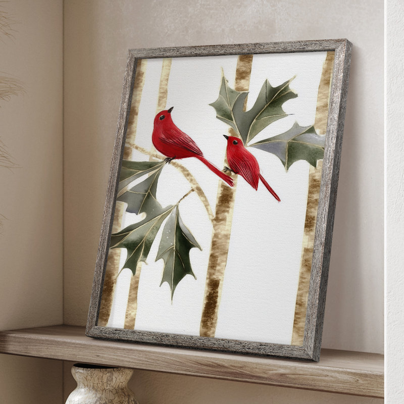 Christmas Holiday Art CCCXXVI Framed Print - Solid Wood, H 11 po x l 9 po