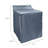 Simplify Zippered Washing Machine Cover Gray Color - Top Load Front Load Compatible | Polyester Ripstop Appliance Protector | Dustproof Laundry Cover