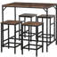 Ensemble de table de salle à manger 5 pièces, table et 4 tabourets