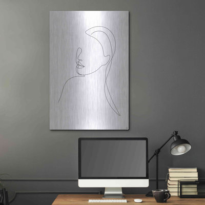 Ivy Bronx 'Line Lady Portrait 1' by Line and Brush, Metal Wall Art