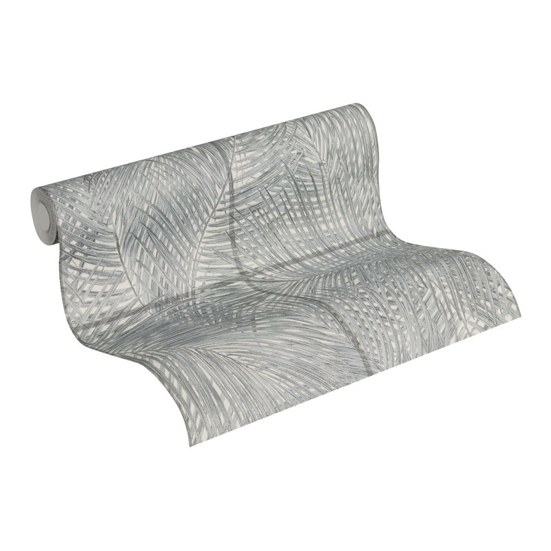 Cettina 10.05m x 53cm Matte Wallpaper Roll, Grey/Anthracite/White