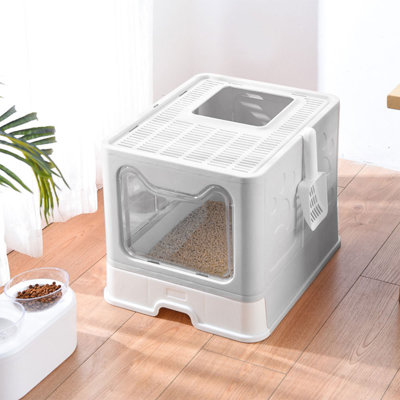 Noell Plastic Enclosed Litter Box with Scoop