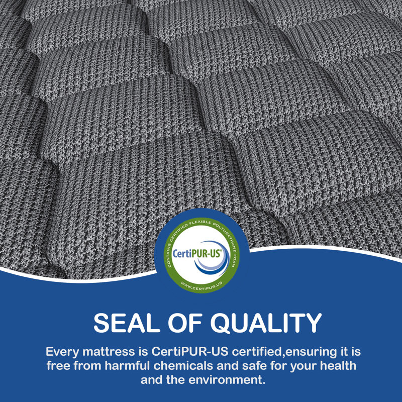 14" Medium Firm Hybrid Mattress, Memory Foam & Pocket Coils, CertiPUR-US, Full, 14"