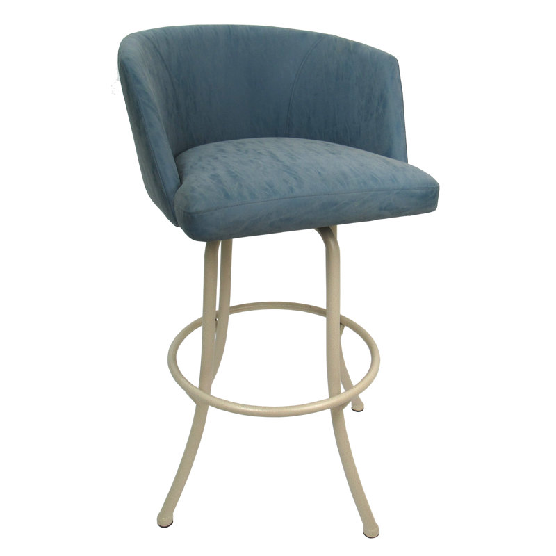 Deagan 26" Swivel Counter Metal Bar Stool, Extra Tall (34" Seat Height), Topaz