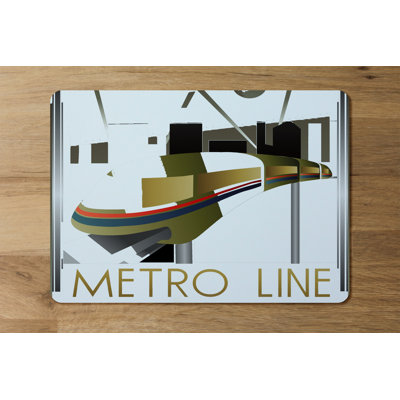 Gadson Polyester-Coated Hardboard Geometric Rectangle Placemat