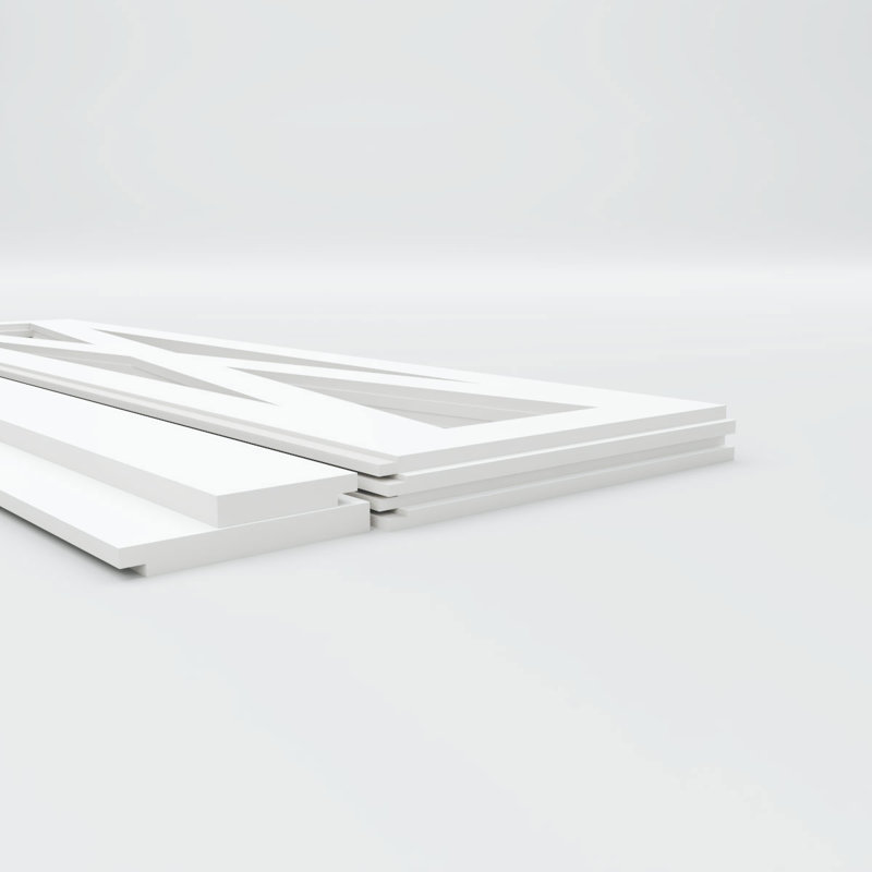 Ensemble de lambris en PVC, H 32 po x l 94,5 po x P 0,625 po