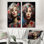 «Blue and Black» Marilyn Monroe Glamour Portrait I - Femme, ensemble de 2 impressions sur toile