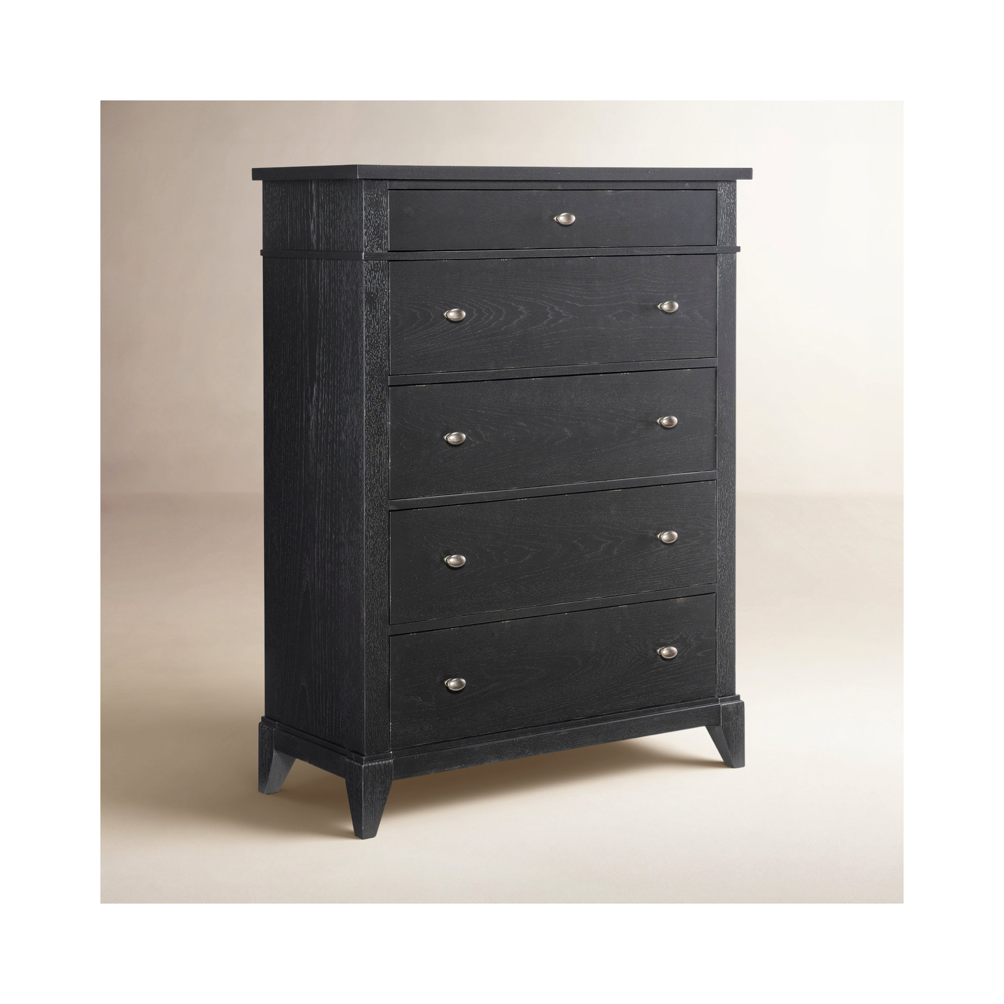 Mya 5 Drawer Dresser, Black
