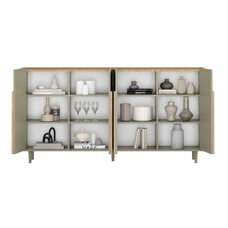Sadeen 200cm Sideboard, Green/Brown