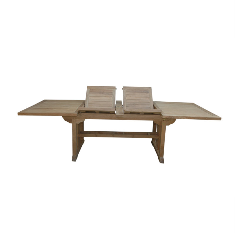Sahara Outdoor Teak Dining Table, 74" - 106" L