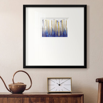 " Blue And Gold Abstract V "