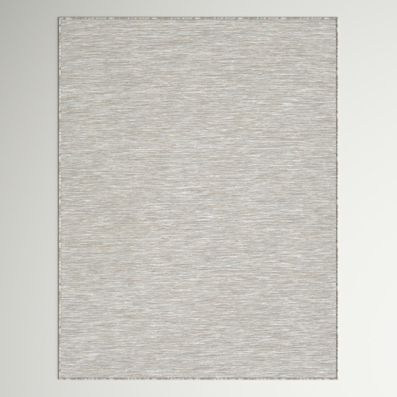 Tapis d'intérieur / extérieur gris Barbaros, Rectangle 5 pi 3 po x 7 pi 3 po