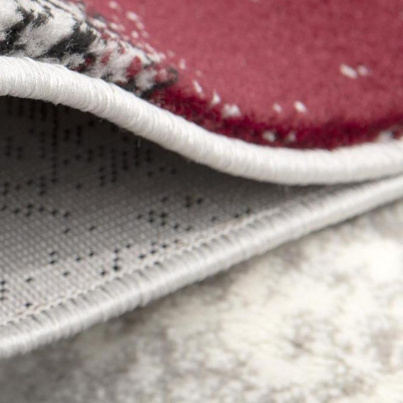 Tapis noir bourgogne et gris Korhan, Tapis de couloir 2 pi x 4 pi