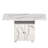  Wood Folding Dining Table with storage rack and cabinet, Removable Entryway Table with 6 Wheels, White Marble Color Kitchen Island, Side Table and Coffee Table Versatile Table Space Saving