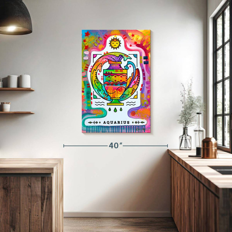 Verseau coloré Adella, H 39 po x l 26 po