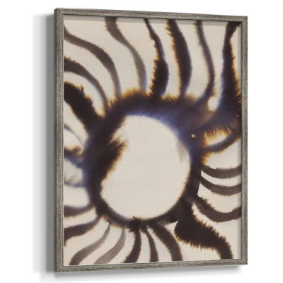Inky Rays I Framed Print - Solid Wood
