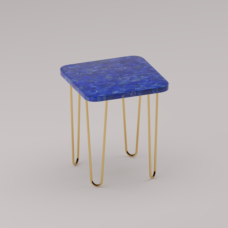 Admiranda Side Table, Lapis Lazuli, Gold