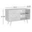 Meuble télé Georgina en bois massif pour salon et chambre, tiroirs de rangement-388597548