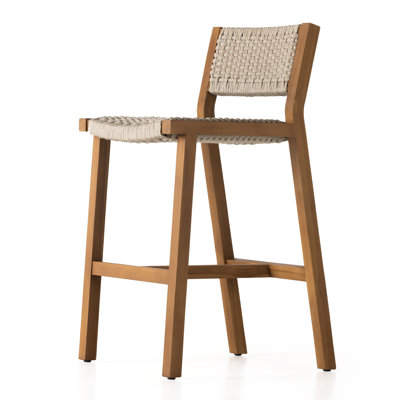 Delano Outdoor Teak Bar Stool