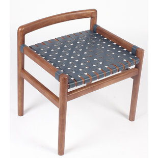 Tabouret de cuisine en similicuir avec pieds en bois