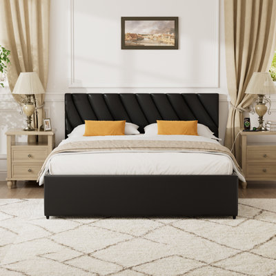 Upholstered Ottoman Storage Bed