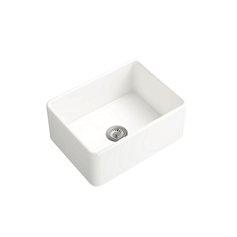 White Farmhouse Sink Deep Apron Sink Undermount Farmhouse Kitchen Sink Single Farm Sink
