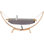 Hamac pour bébé Ario de qualité supérieure avec tissu 100% coton, couleur grise, 53,1 x 22,0 x 22,0 pouces | Structure robuste en bois à 100% pouvant supporter jusqu'à 44 lb | Idéal pour les nourrissons de 24 mois et plus, solution de sommeil sécuritaire et confortable