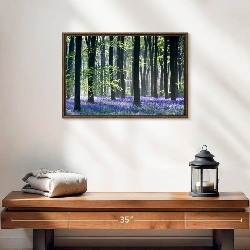 Bluebell Vision, 19 po x 13 po, Cadre flottant noyer