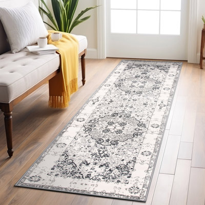Barlow Performance Oriental Gray/Ivory/Black Indoor Rug