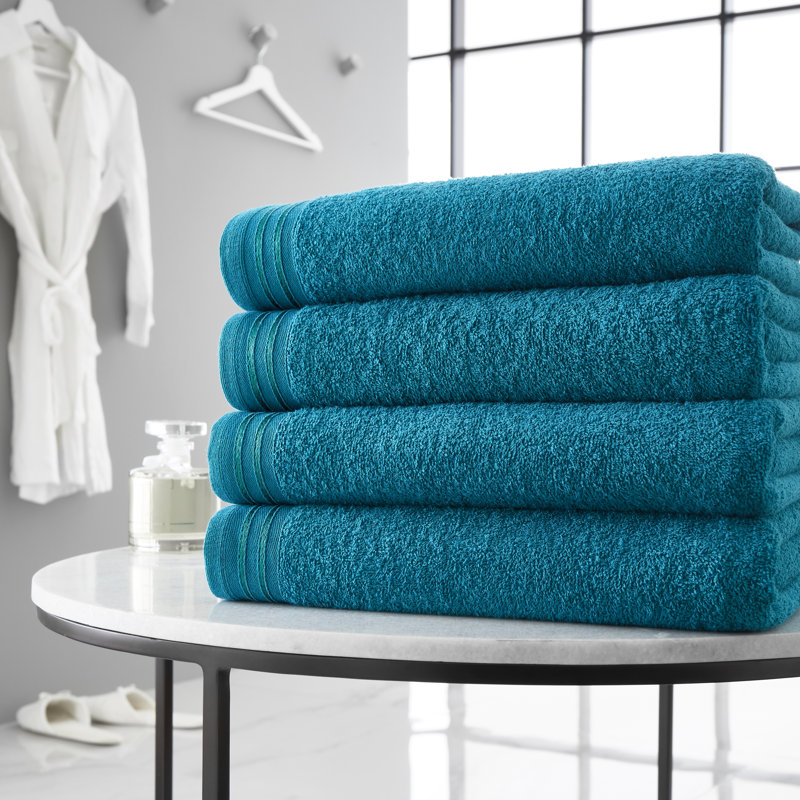 4pk Wilsford Bath Sheet 75x135, Teal