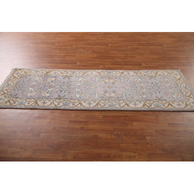 Handmade Oushak Indian Runner Rug 3x8