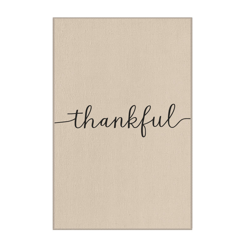 Soft Plush Finke Thanksgiving Modern & Contemporary Abstract Area Rug in Beige – Beige Binding, 8x12