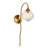 Elisabette Gold Iron Wallchiere with Smoky Glass