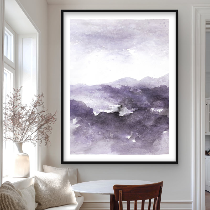 Mauve nuage - formes de salon encadrées