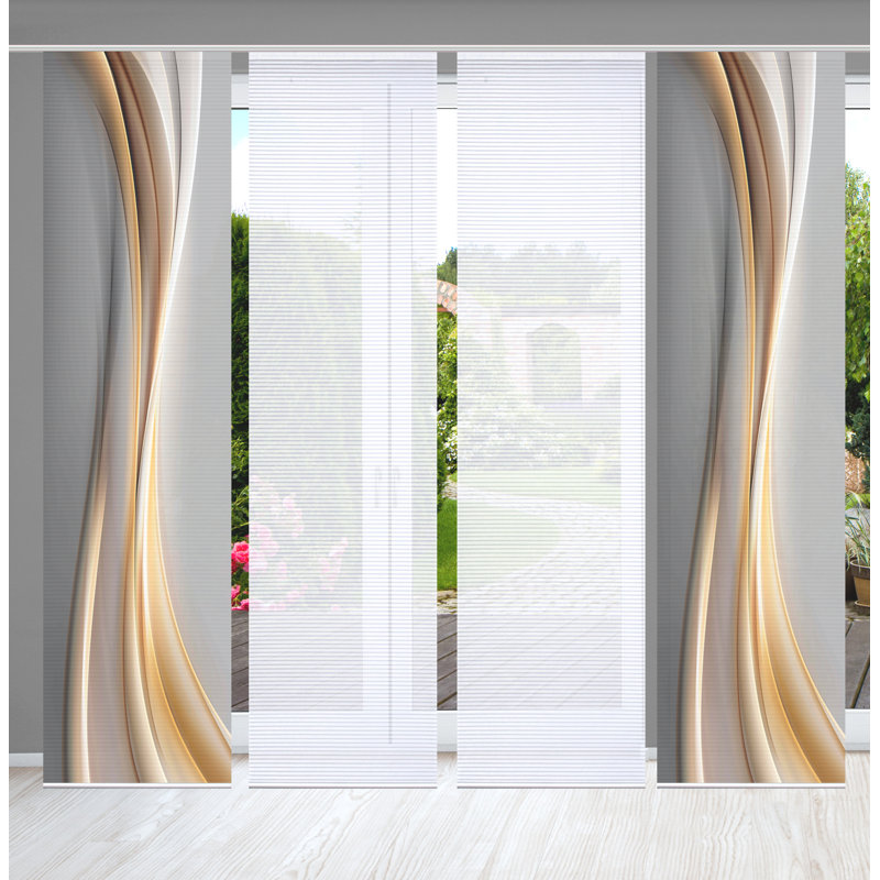 Semi Sheer Sliding Panel, Golden