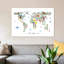 Animal Map Of The World by Michael Tompsett - Print on Canvas-536256237-536256233