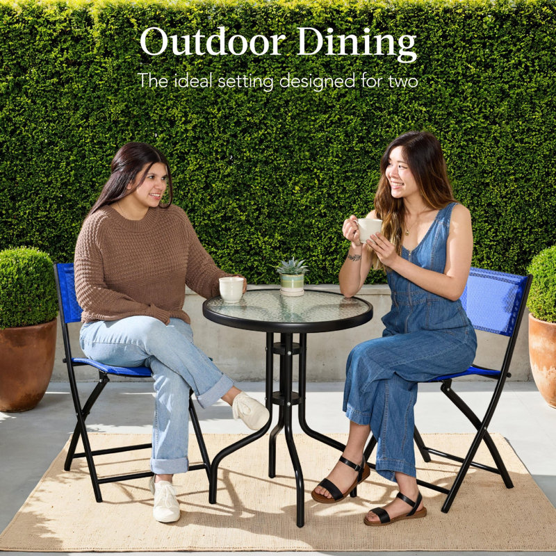 3-Piece Bistro Set, Resort Blue