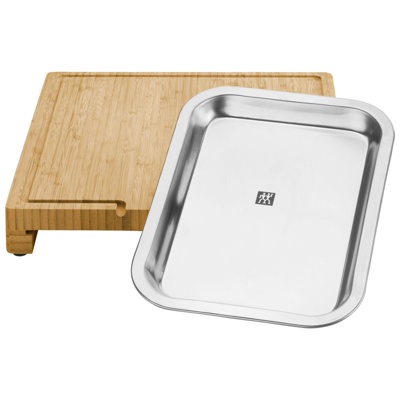 ZWILLING BBQ + planche à découper en bambou avec plateau