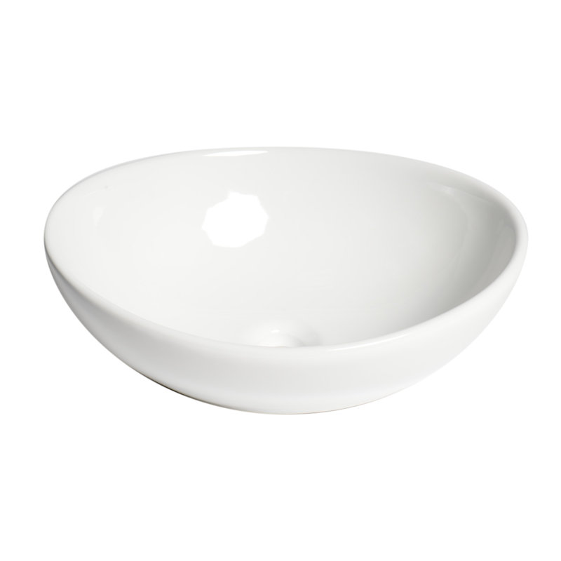 Alfi Brand 12.75'' White Ceramic Oval Bathroom Sink