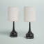 Ensemble de 2 lampes de chambre à coucher à commande tactile Trombetta pour salon avec 2 ports de chargement USB-196100420-196100416