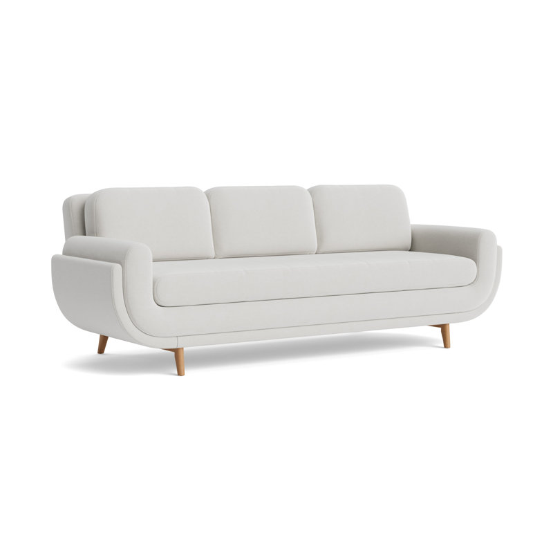 Regatta 100 Sofa, Performance Velvet - Silver, Natural