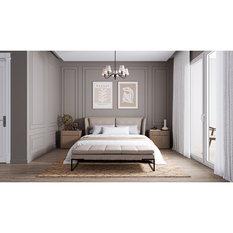 Amedio Linear Chandelier, 5 Lights, 11.5" H x 29.5" W x 29.5" D, Matte Black