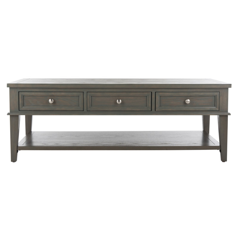 Table basse avec rangement Samira, Gris cendré